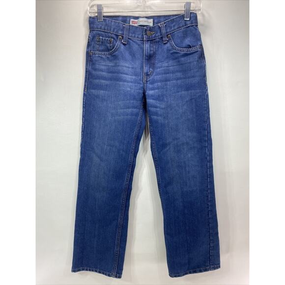 Levi's 505 Straight Leg Red Tab Blue Denim Jeans Boy's (26x26) Size 12 Reg - Picture 6 of 9